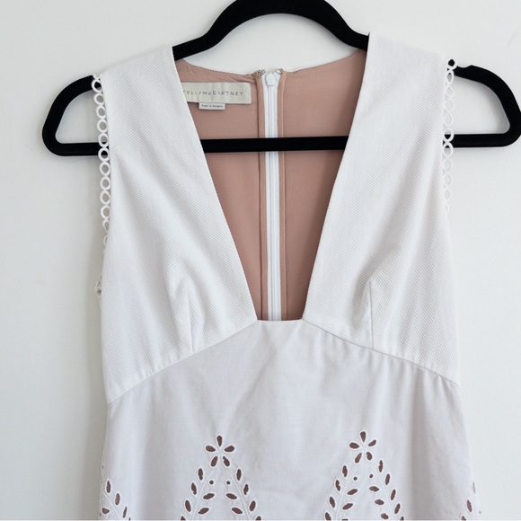 Stella McCartney Aline Broderie Anglaise White Eyelet Dress - Picture 7 of 16